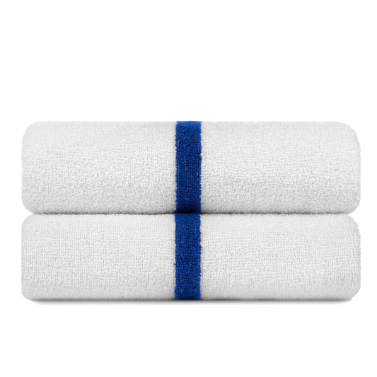 Center Stripe Pool Towel 22x44 6 lbs Blue