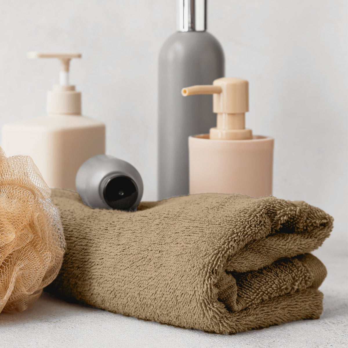 BELEM 04 PCS BATH TOWEL | COTTON SANDCASTLE TAN