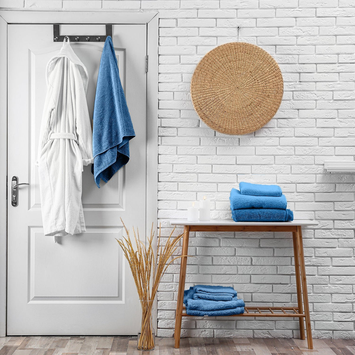 BELEM 04 PCS BATH TOWEL | COTTON EVENING BLUE