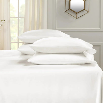 BELEM CLASSIC WHITE LUXURY PERCALE BED SHEET SET