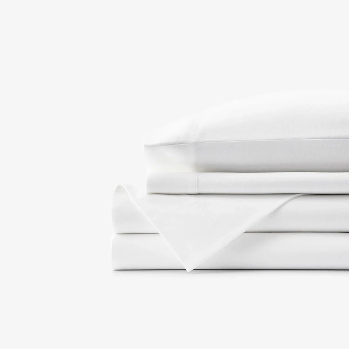 BELEM CLASSIC WHITE LUXURY PERCALE BED SHEET SET
