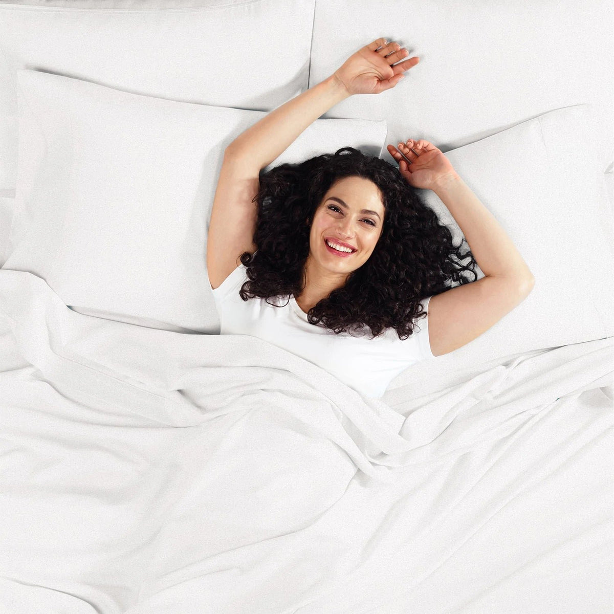 BELEM CLASSIC WHITE LUXURY PERCALE BED SHEET SET