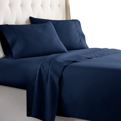BELEM LUXURY BED SHEET SET | NAVY BLUE