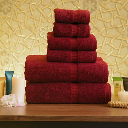BELEM 8 PCS TOWELS SETS | COTTON CHERRY COLA