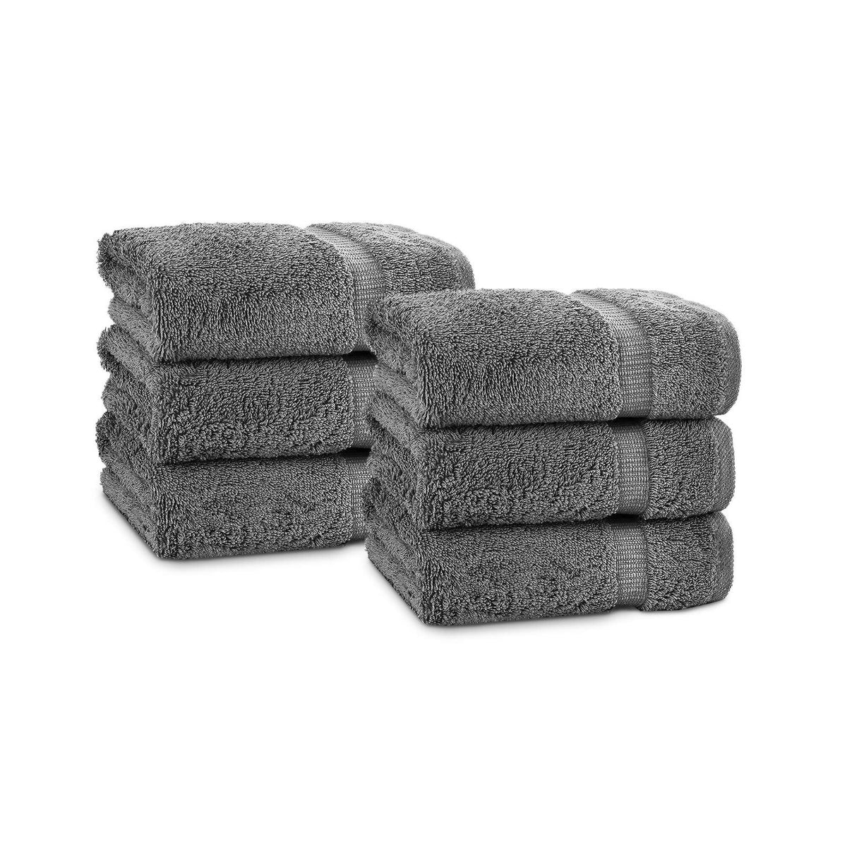 BELEM 6 PCS HAND TOWELS | COTTON CASTLE ROCK GREY