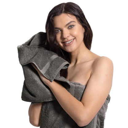 BELEM 6 PCS HAND TOWELS | COTTON CASTLE ROCK GREY