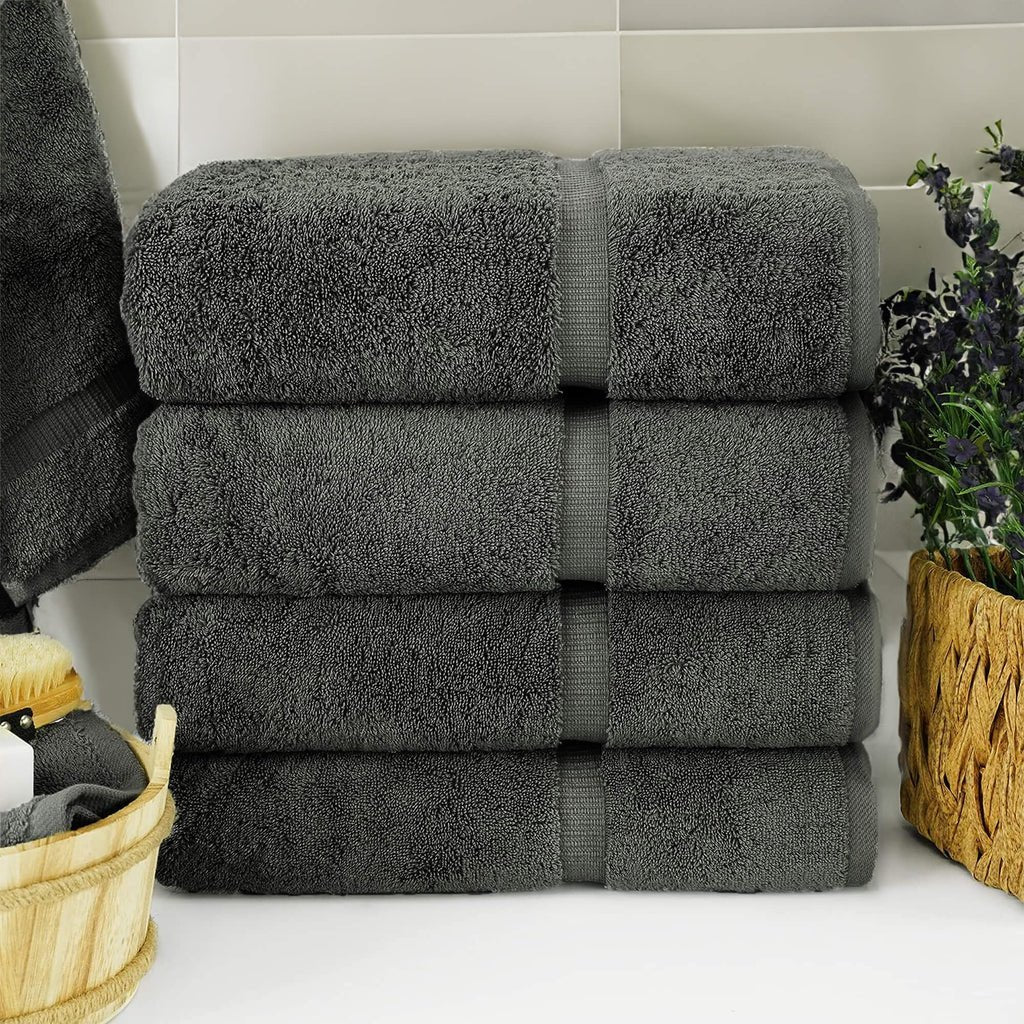 BELEM 04 PCS BATH TOWEL | COTTON CASTLEROCK GREY