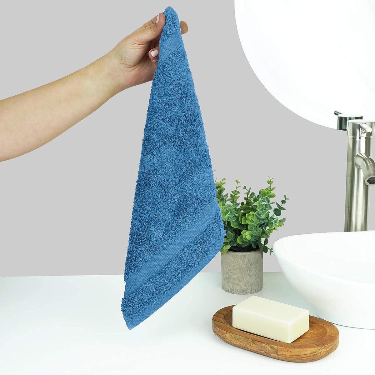 BELEM 6 PCS HAND TOWEL | COTTON EVENING BLUE