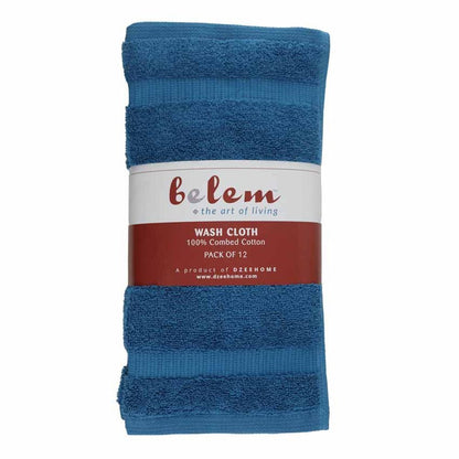 BELEM 12 PCS WASH CLOTH | COTTON EVENING BLUE