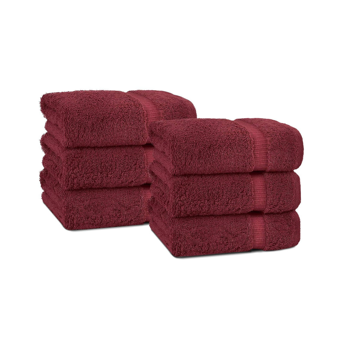BELEM 6 PCS HAND TOWEL | COTTON CHERRY COLA | BURGUNDY