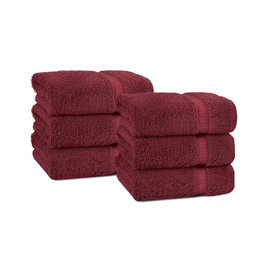 BELEM 6 PCS HAND TOWEL | COTTON CHERRY COLA | BURGUNDY