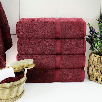BELEM 04 PCS BATH TOWEL | COTTON CHERRY COLA