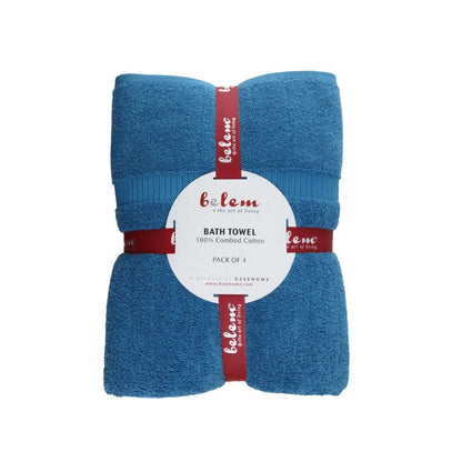 BELEM 04 PCS BATH TOWEL | COTTON EVENING BLUE