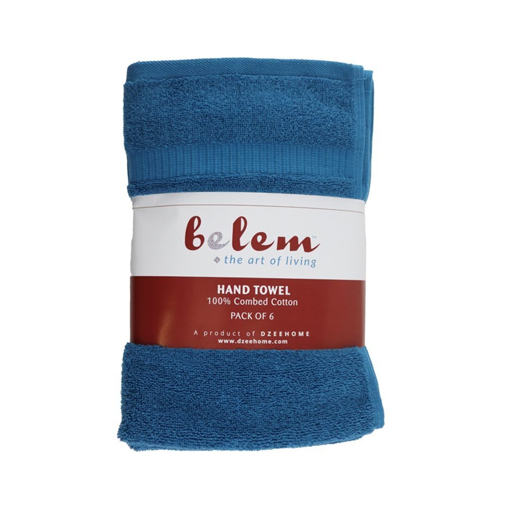 BELEM 6 PCS HAND TOWEL | COTTON EVENING BLUE