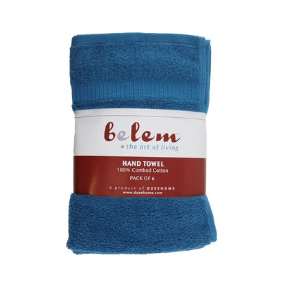 BELEM 6 PCS HAND TOWEL | COTTON EVENING BLUE
