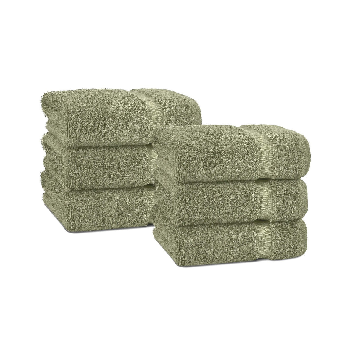 BELEM 6 PCS HAND TOWEL | DYED SAGE GREEN