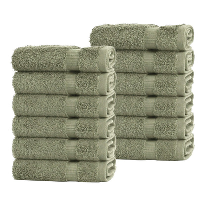 BELEM 12 PCS WASH CLOTH | COTTON SAGE GREEN