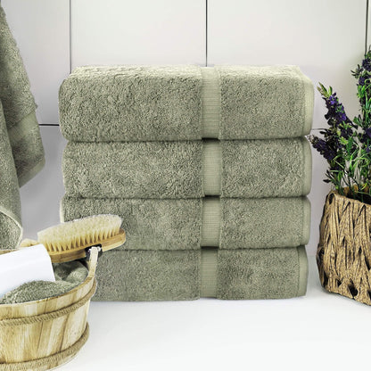 BELEM 04 PCS BATH TOWEL | COTTON SAGE GREEN