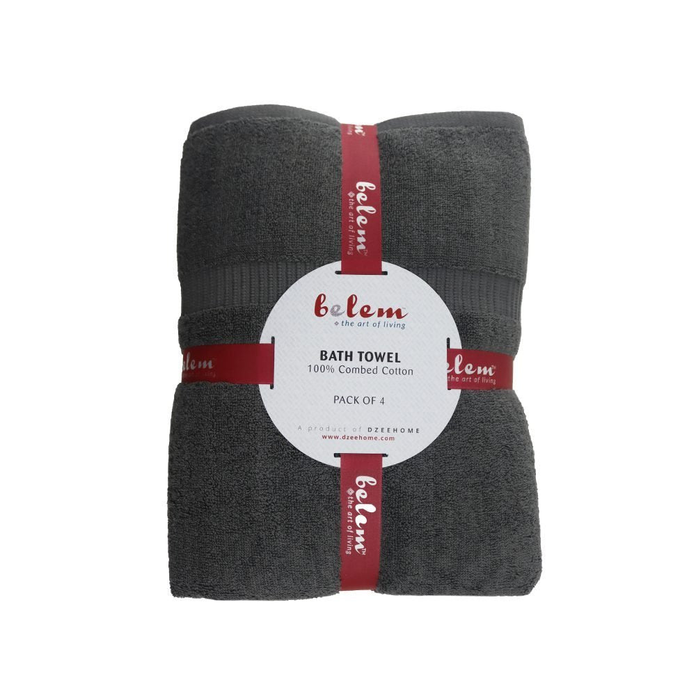 BELEM 04 PCS BATH TOWEL | COTTON CASTLEROCK GREY