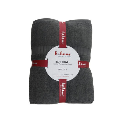 BELEM 04 PCS BATH TOWEL | COTTON CASTLEROCK GREY