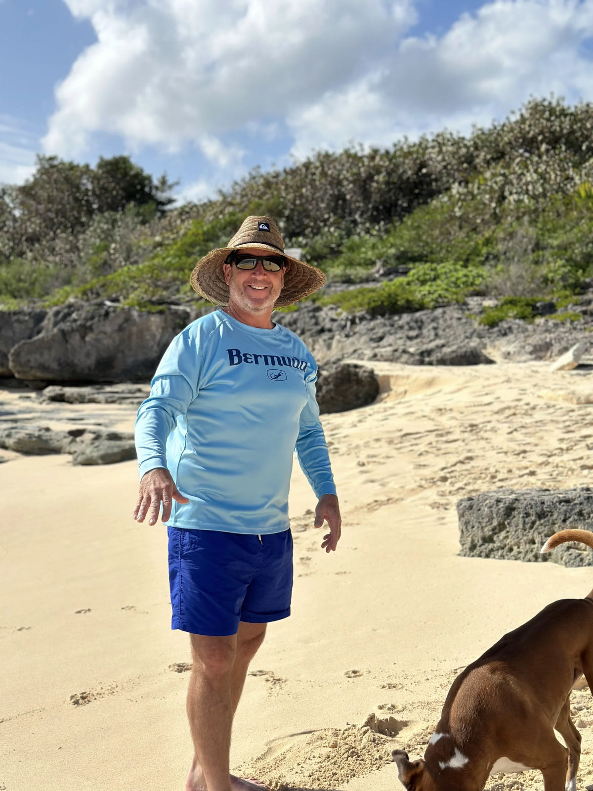 Bermuda Blue shield UPF50+ T-shirt