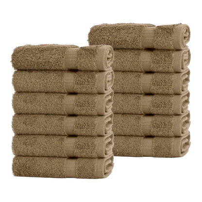 BELEM 12 PCS WASH CLOTH | COTTON SANDCASTLE TAN