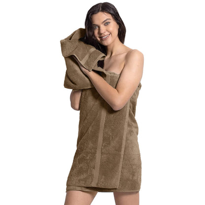 BELEM 8 PCS TOWELS SETS | COTTON SANDCASTLE TAN