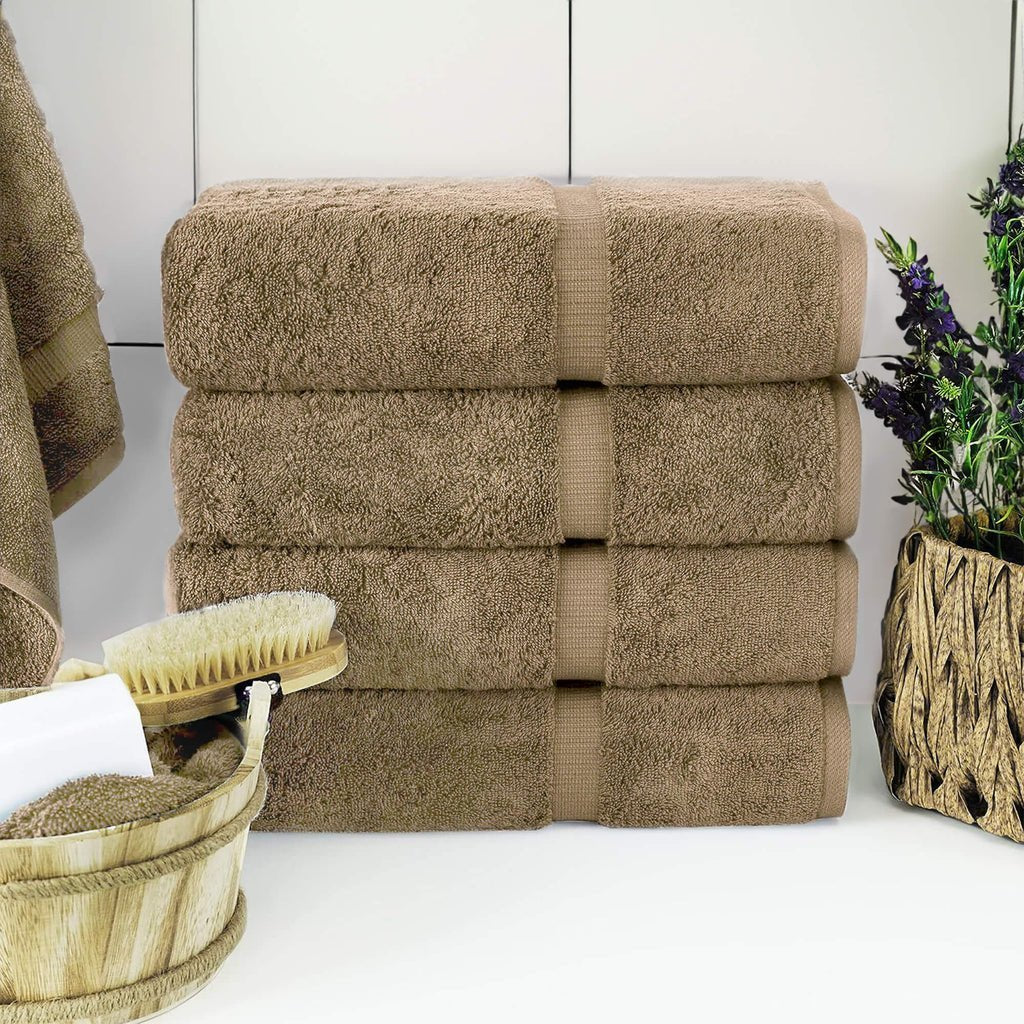 BELEM 04 PCS BATH TOWEL | COTTON SANDCASTLE TAN