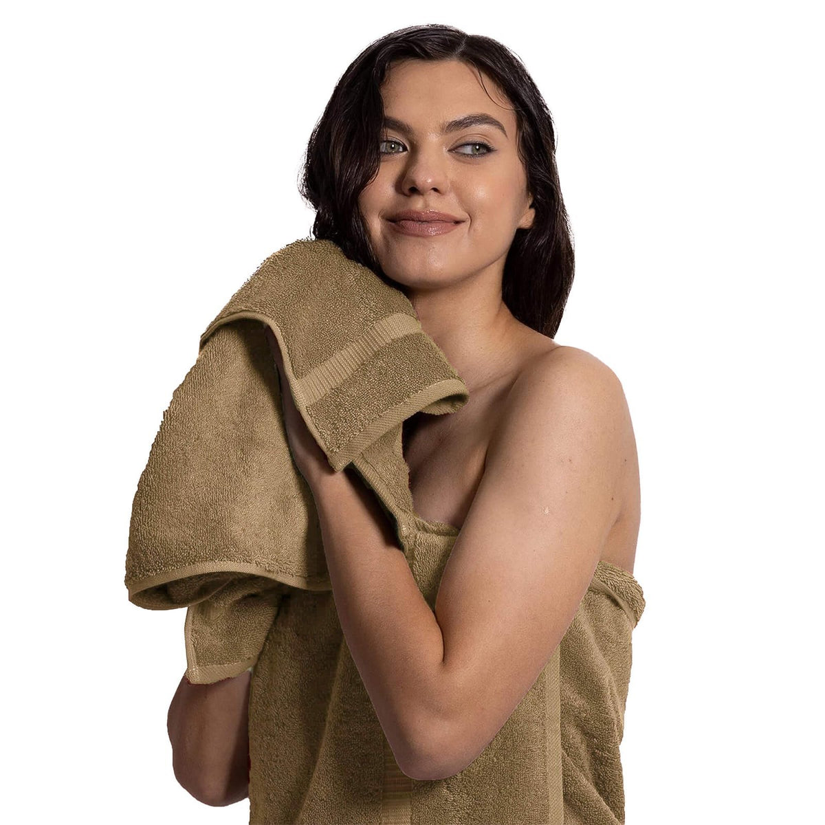 BELEM 6 PCS HAND TOWEL | COTTON SANDCASTLE TAN