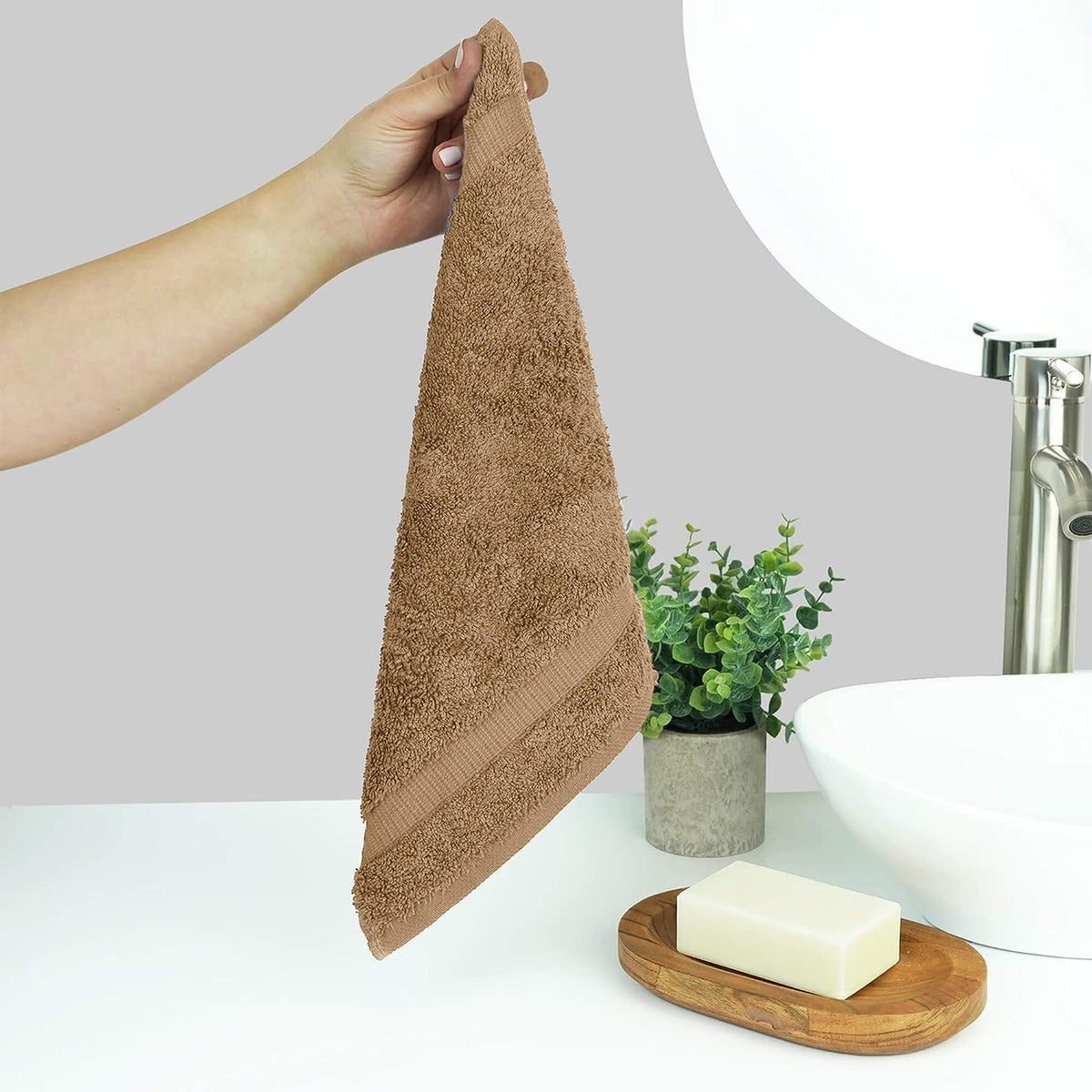 BELEM 6 PCS HAND TOWEL | COTTON SANDCASTLE TAN