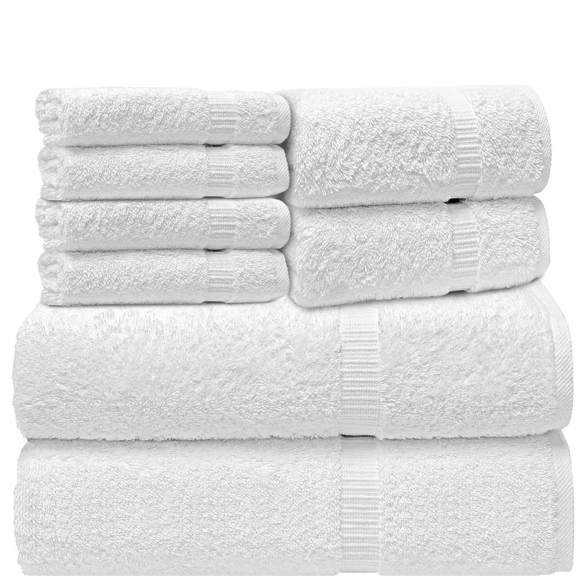 BELEM 8 PCS TOWELS SETS | COTTON WHITE