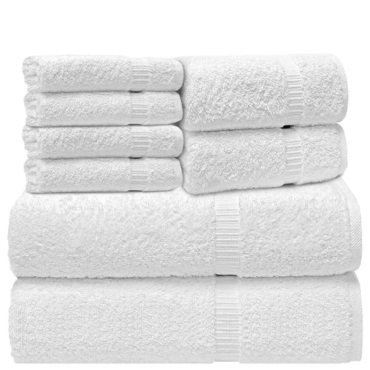 BELEM 8 PCS TOWELS SETS | COTTON WHITE