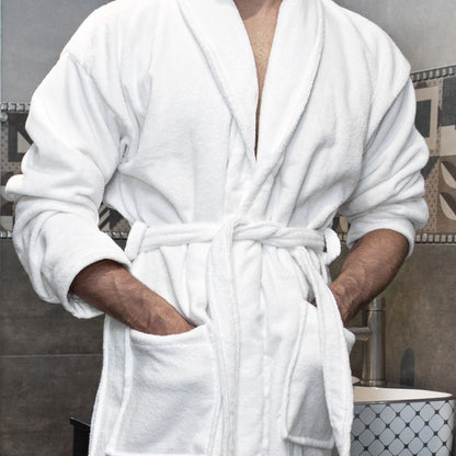 Zero Twist Full Terry Shawl Collar Bathrobe
