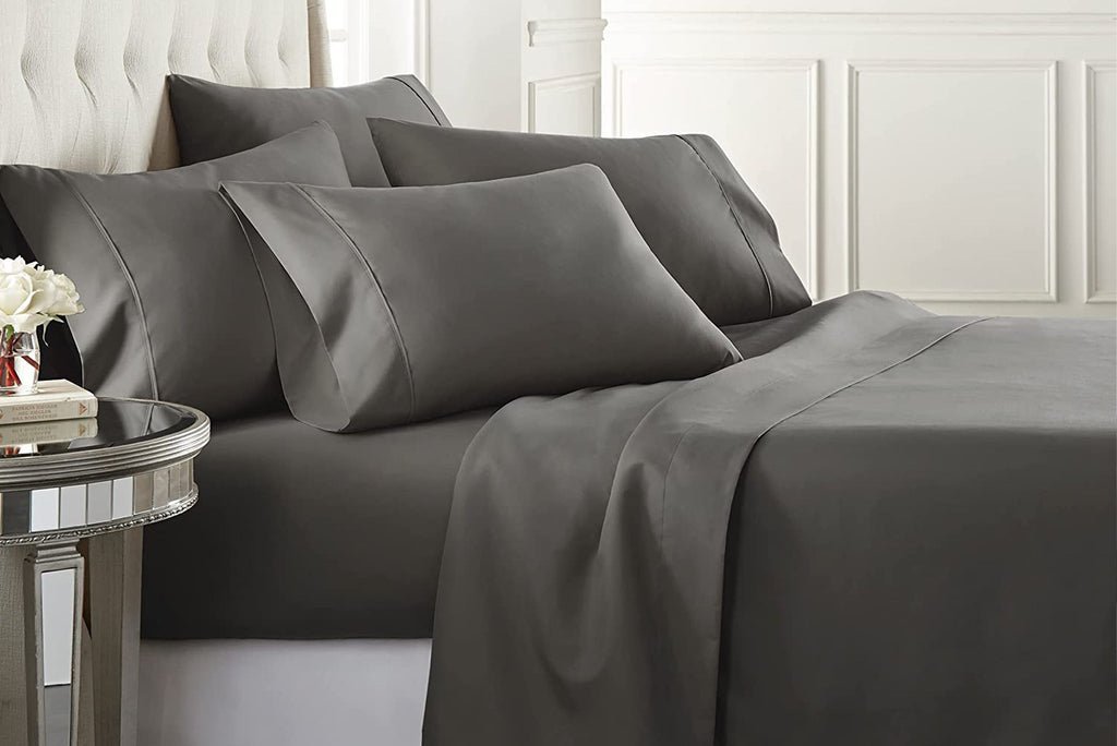 BELEM CLASSIC LUXURY BED SHEET SET | CHARCOAL GREY