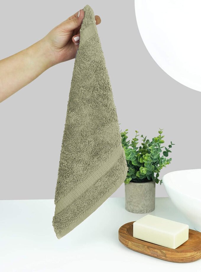 BELEM 6 PCS HAND TOWEL | DYED SAGE GREEN