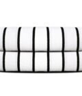 Horizontal Stripe Pool Towel 36x68 15 lbs Black - Image 3