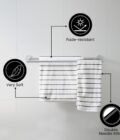 Horizontal Stripe Pool Towel 36x68 15 lbs Black - Image 2