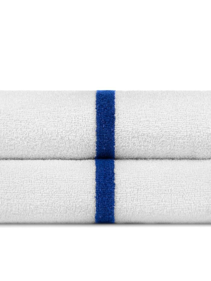 Center Stripe Pool Towel 22x44 6 lbs Blue