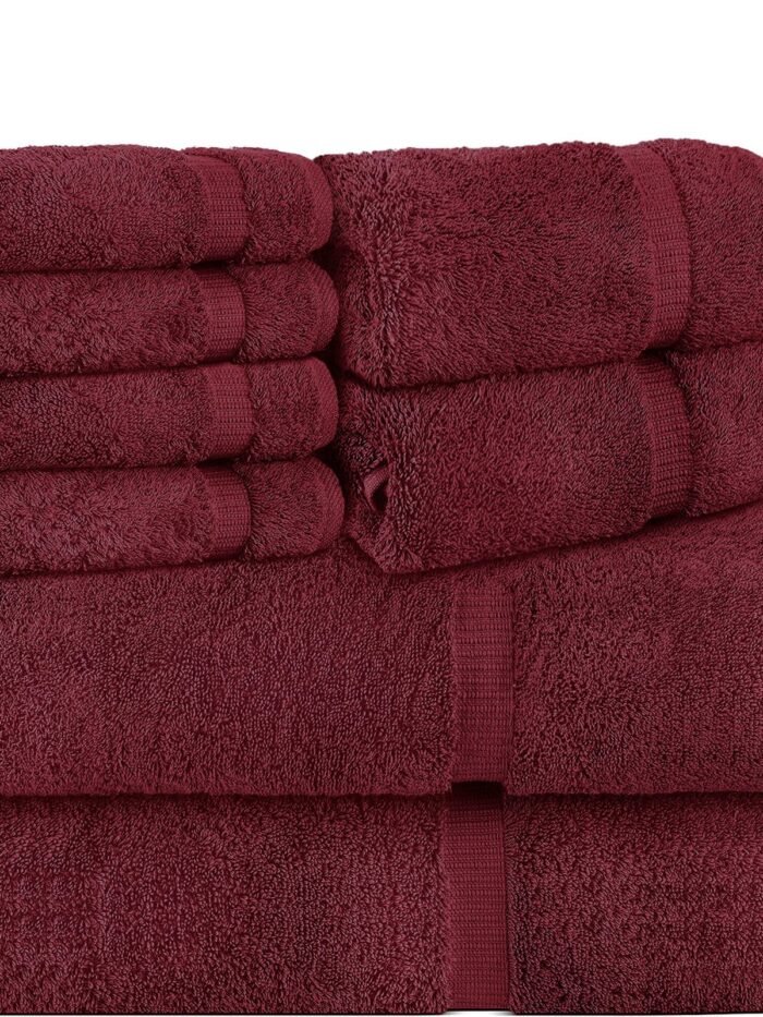 BELEM 8 PCS TOWELS SETS | COTTON CHERRY COLA