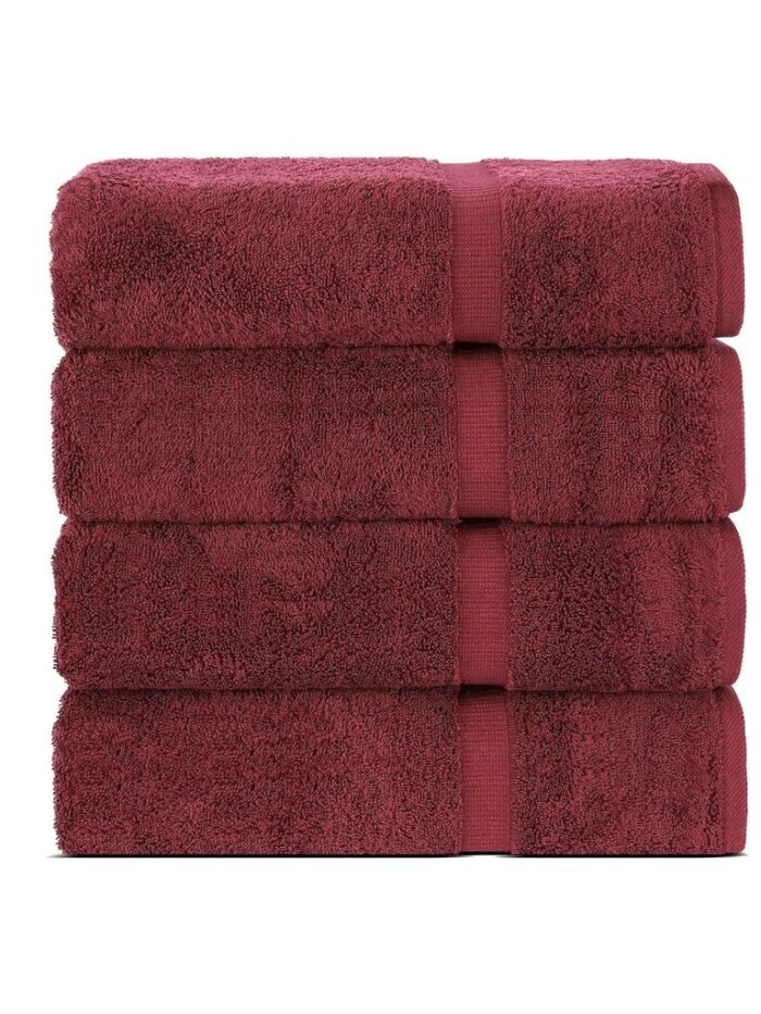 BELEM 04 PCS BATH TOWEL | COTTON CHERRY COLA