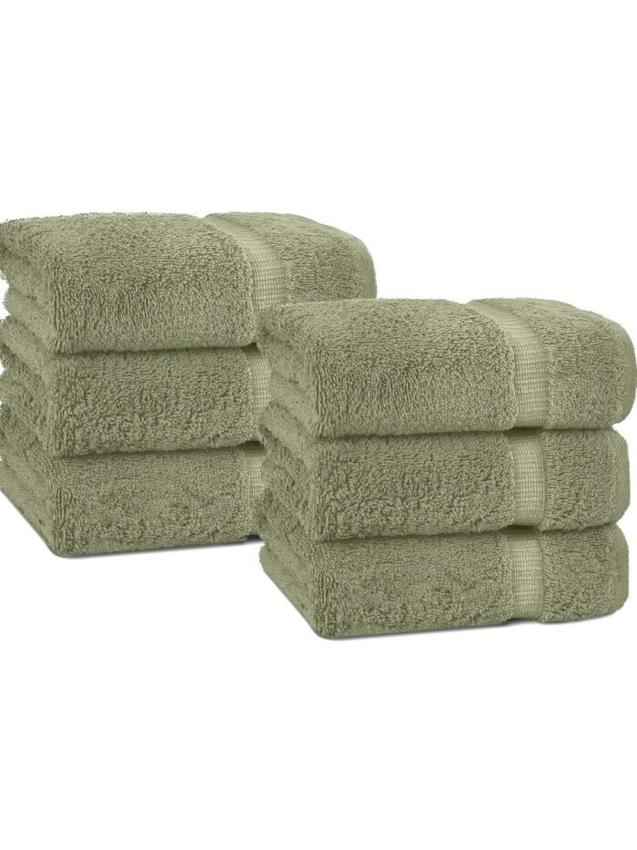 BELEM 6 PCS HAND TOWEL | DYED SAGE GREEN