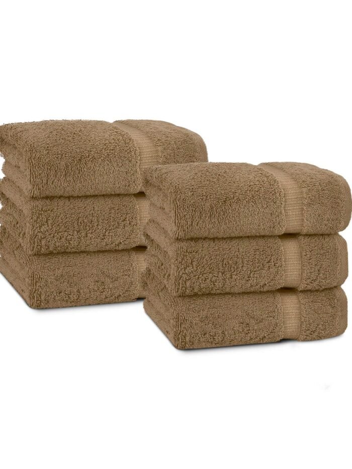 BELEM 6 PCS HAND TOWEL | COTTON SANDCASTLE TAN