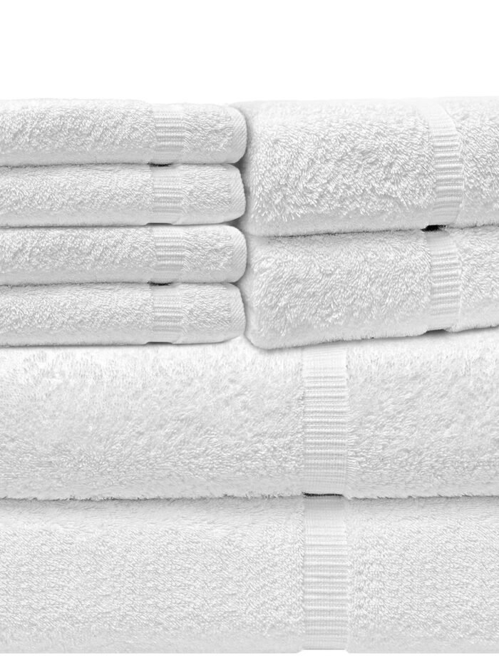 BELEM 8 PCS TOWELS SETS | COTTON WHITE